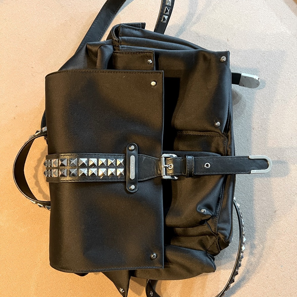 Black studded Michael kors backpack